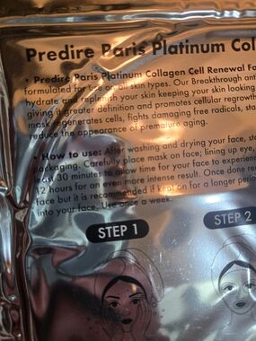 Predire Paris Platinum Collagen Cell Renewal Face Mask - Silver